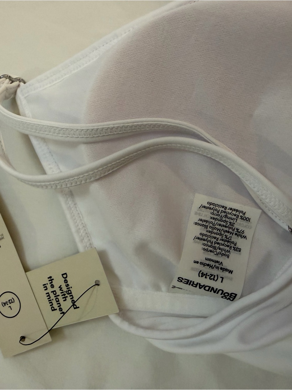 No Boundaries White Rhinestone Mesh Bikini Set - Picture 5 of 5